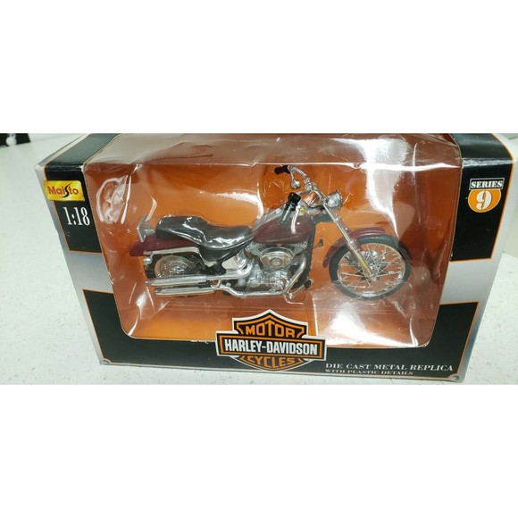 MAISTO HARLEY-DAVIDSON  1:18 SCALE DIECAST FXSTD Softail Deuce MOTORCYCLE Ser. 9 - Picture 2 of 8
